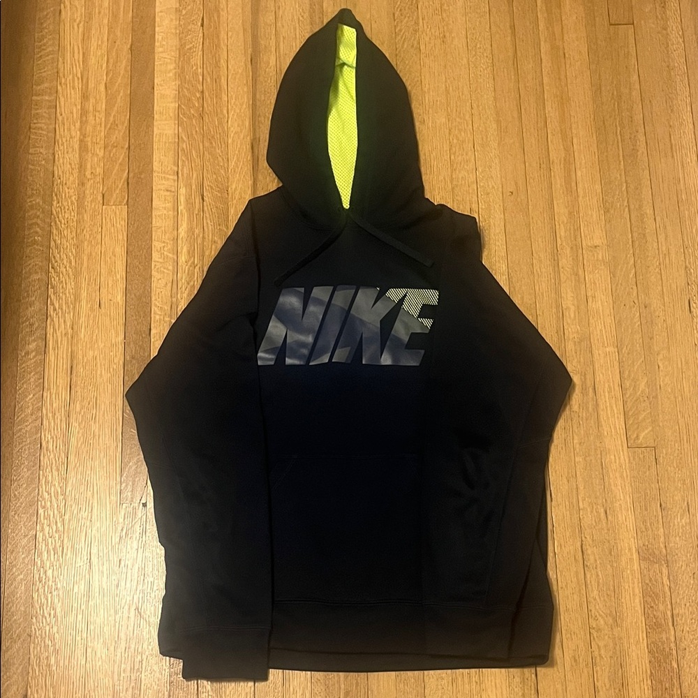 Nike Black Hoodie with Bright Yellow Hood